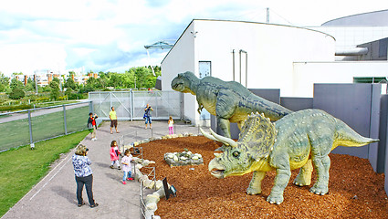 Image showing Dinosaur exhibition in Finnish Science Centre Heureka