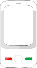 Image showing White smartphone with white screen