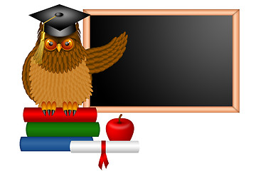 Image showing Wise Owl Professor Illustration