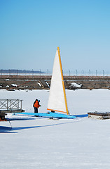 Image showing Racing Ice Boat