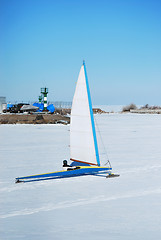Image showing Racing Ice Boat