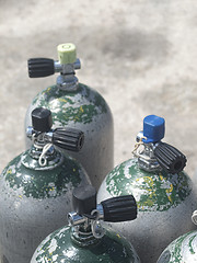 Image showing Diving bottles