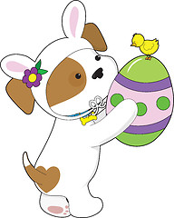 Image showing Cute Puppy Easter Egg