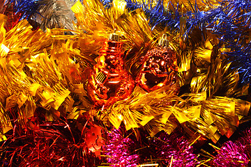 Image showing garlands and decorations for Christmas and New Year