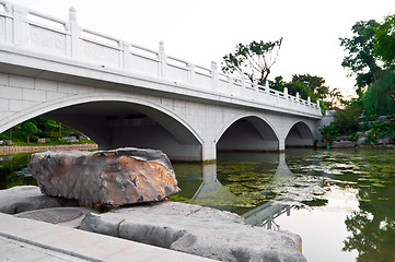 Image showing White chinese bridge