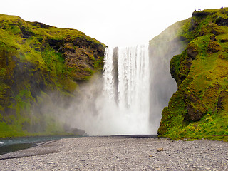 Image showing Skogafoss iceland waterfall