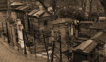 Image showing graveryard Pere Lachaise