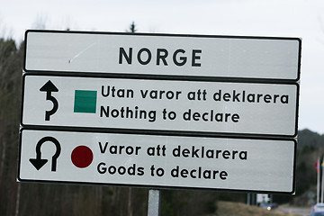 Image showing Norwegian border