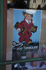 Image showing Old Freja Choclate Sign