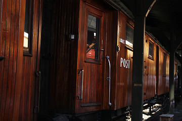 Image showing Old Post Train