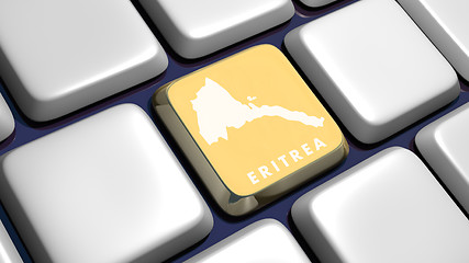 Image showing Keyboard (detail) with Eritrea key