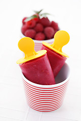 Image showing raspberry ice creams