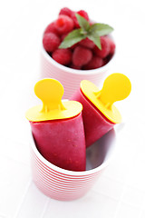 Image showing raspberry ice creams