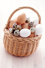 Image showing basket of eggs