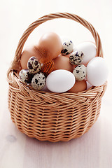 Image showing basket of eggs