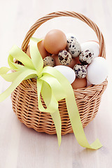 Image showing basket of eggs