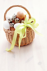 Image showing basket of eggs