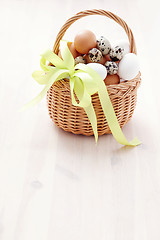 Image showing basket of eggs