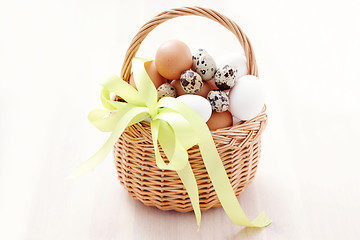 Image showing basket of eggs