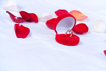 Image showing Wedding rings in the red box