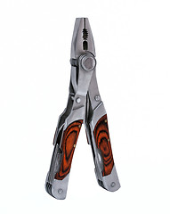 Image showing pliers of steel with wooden handles