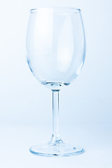 Image showing single empty wine glass