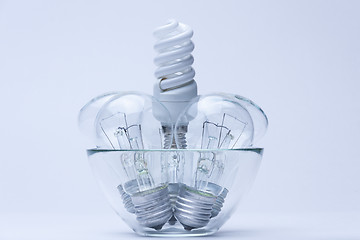 Image showing energy saving light with incandescent lamps