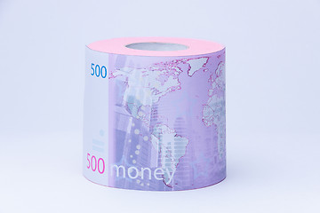 Image showing money as toilet paper