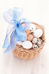 Image showing basket of eggs