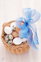 Image showing basket of eggs