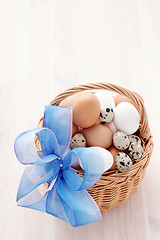 Image showing basket of eggs