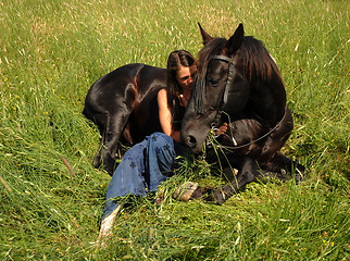 Image showing riding girl