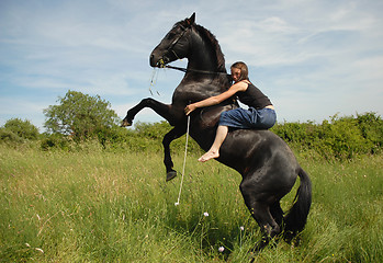 Image showing rearing horse