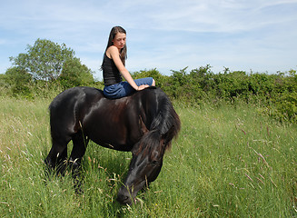 Image showing riding girl