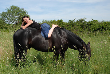 Image showing riding girl