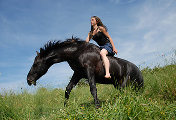 Image showing riding girl