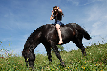 Image showing riding girl