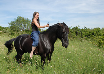 Image showing riding girl