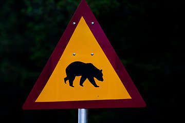 Image showing bear warning