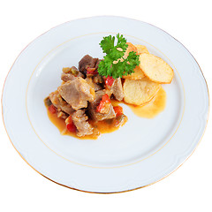 Image showing meat sauce with potatoes