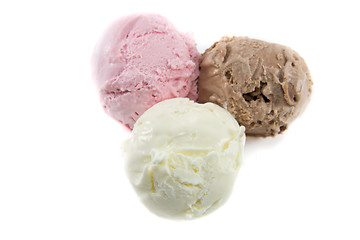 Image showing Tricolor scoops