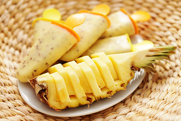 Image showing pineapple ice-cream