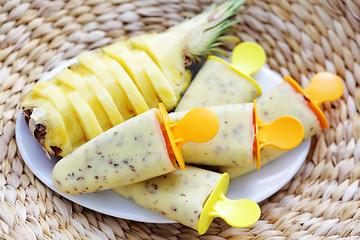 Image showing pineapple ice-cream