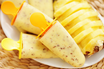 Image showing pineapple ice-cream