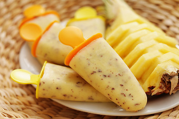 Image showing pineapple ice-cream