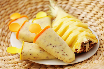 Image showing pineapple ice-cream