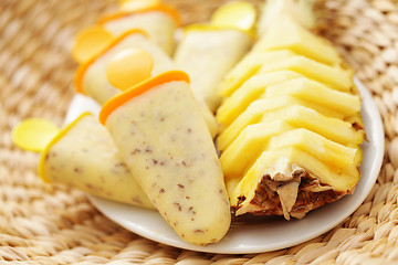 Image showing pineapple ice-cream