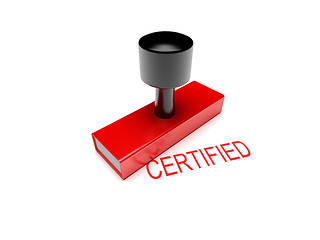 Image showing 3d stamp certified 