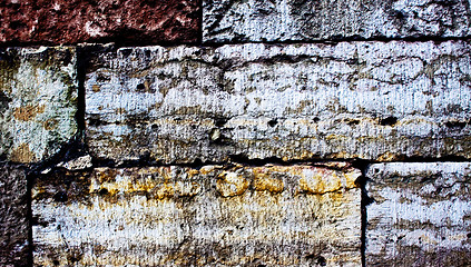 Image showing colored brick wall texture