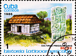 Image showing postage stamp shows example Maya culture